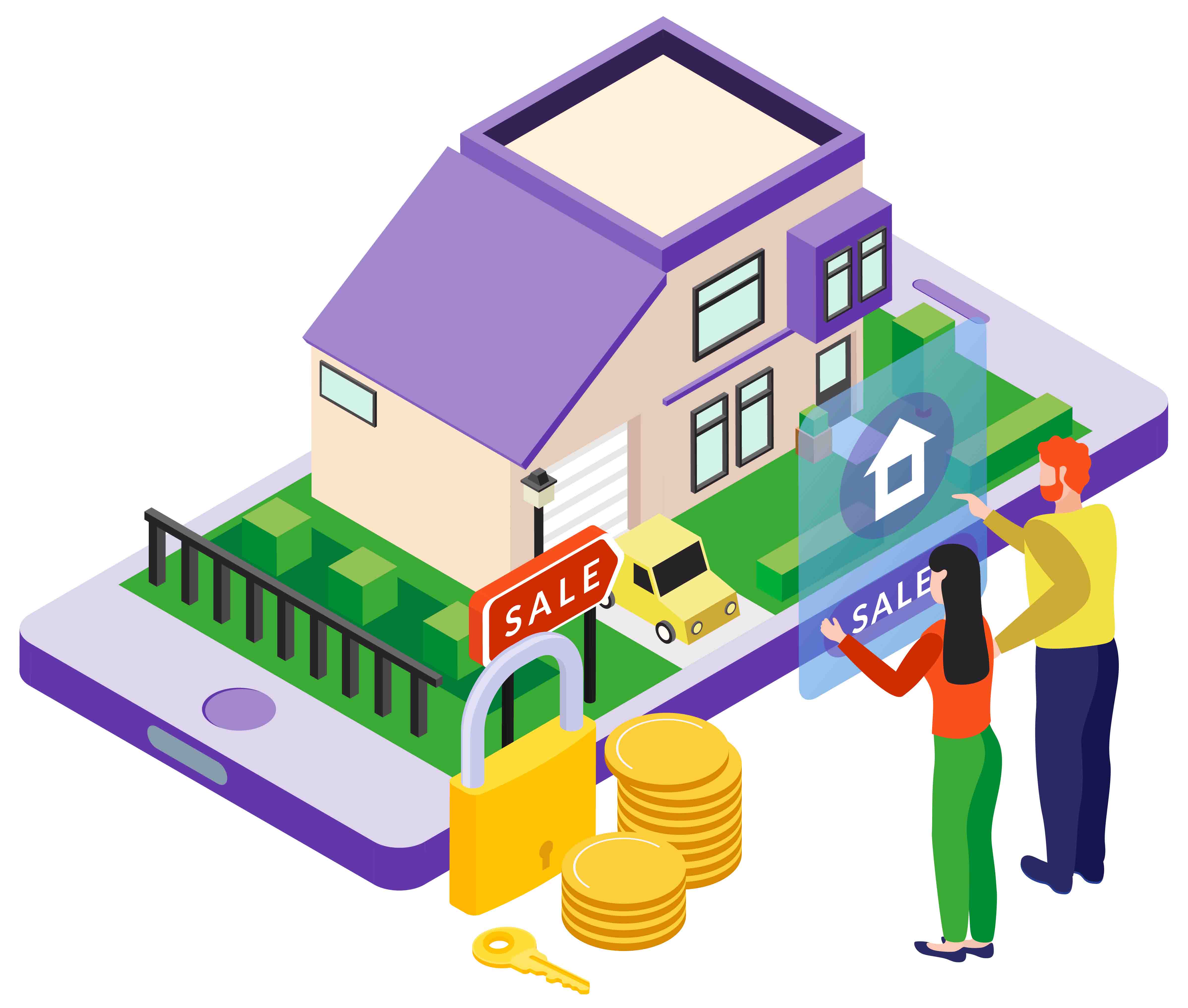 People buying a house